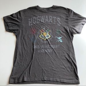 Hogwarts Harry Potter gray t-shirt L